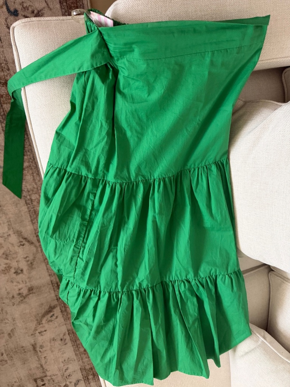 Green strapless dress size 2 with tag never worn